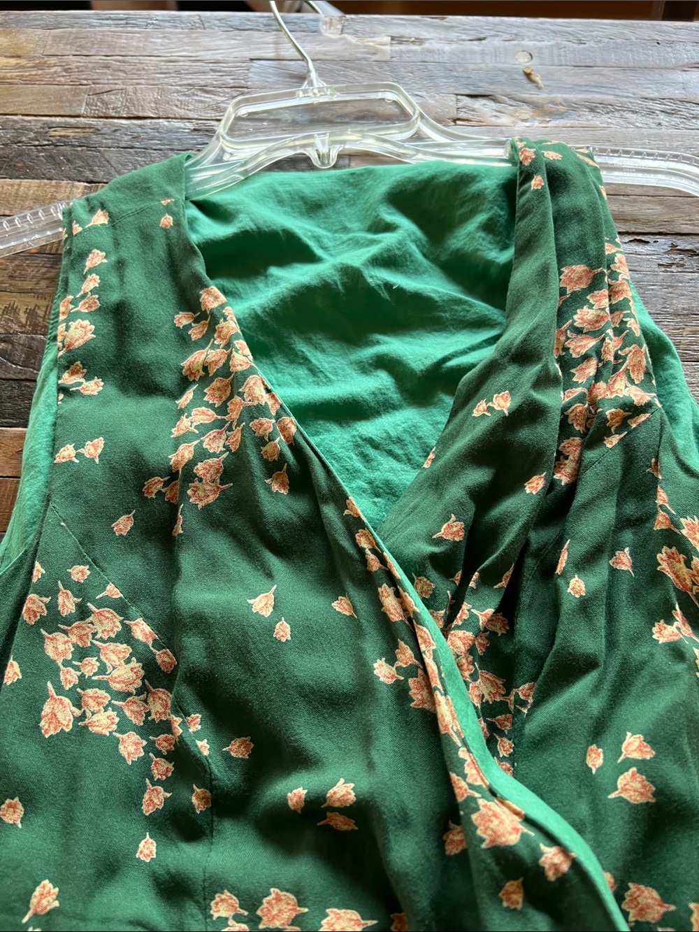 Vintage Green Floral Midi Dress - Picture 4 of 5